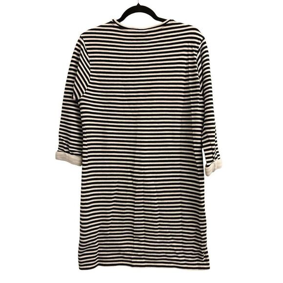 Topshop Rolled sleeves Striped Dress 8 - Picture 3 of 9